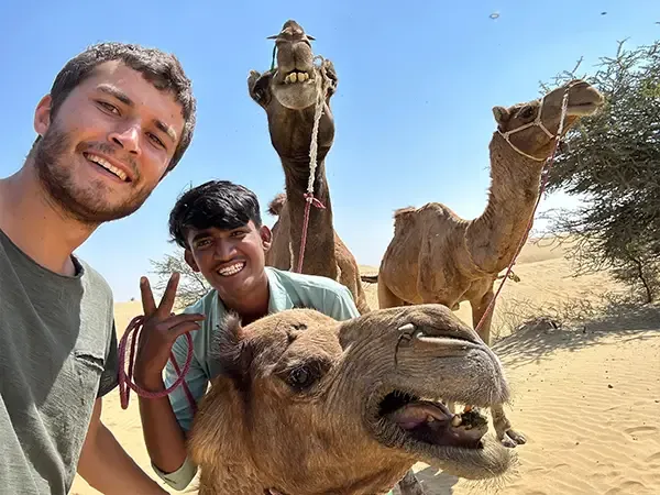 Full Day Camel Safari — camel safari in the Thar Desert near Jaisalmer