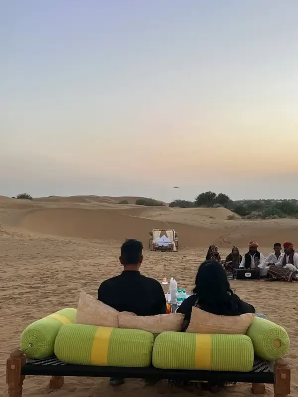 Safari with Dinner — camel safari in the Thar Desert near Jaisalmer